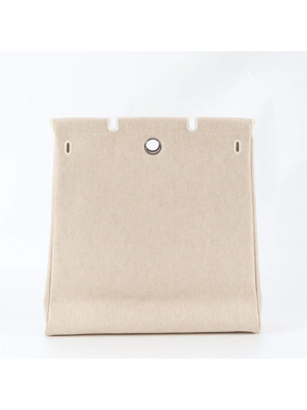 Hermes Herbag MM Leather Toile Ash 2-Way Shoulder Bag Business Tote